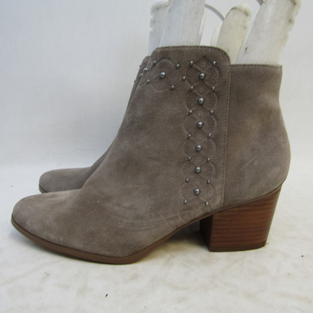 Sole Society Womens Size 8.5 M Brown Suede Studded Ankle Fashion Boots Bootie